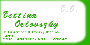 bettina orlovszky business card